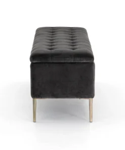 Four Hands Rennie Trunk Grey Velvet