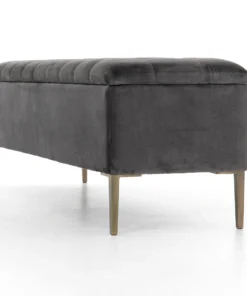 Four Hands Rennie Trunk Grey Velvet