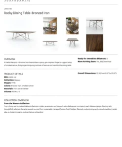 Four Hands Rocky Dining Table Bronzed Iron 23 Four Hands Rocky Dining Table Bronzed Iron