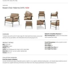 Four Hands New Arrivals Rowen Chair Palermo Drift 19 Four Hands New Arrivals Rowen Chair Palermo Drift