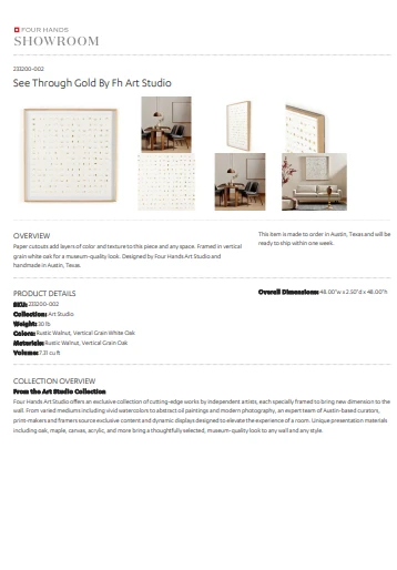 Four Hands See Through Gold Artwork New Arrivals 9 Four Hands See Through Gold Artwork New Arrivals