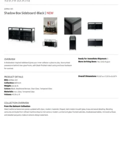 Four Hands Shadow Box Sideboard Black