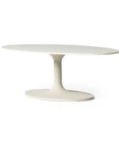 Four Hands Simone Oval Coffee Table Textured White Matte New Arrivals