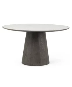 Four Hands Skye Round Dining Table White Marble