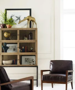 Four Hands Spencer Curio Cabinet Drifted Oak