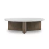 Four Hands Toli Coffee Table White Italian Marble New Arrivals
