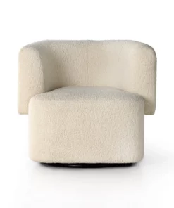 Four Hands Tybalt Swivel Chair Sheepskin Natural