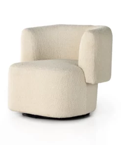 Four Hands Tybalt Swivel Chair Sheepskin Natural