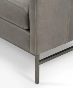 Four Hands Vanna Sofa Pewter Leather