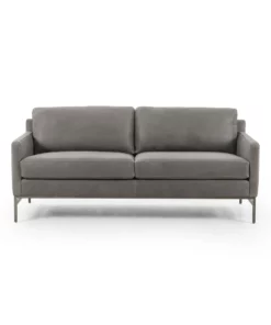 Four Hands Vanna Sofa Pewter Leather