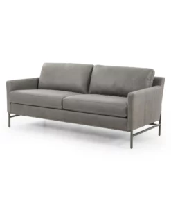 Four Hands Vanna Sofa Pewter Leather