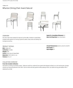 Four Hands New Arrivals Wharton Dining Chair Avant Natural 17 Four Hands New Arrivals Wharton Dining Chair Avant Natural