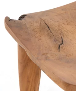 Four Hands New Arrivals Zuri Outdoor Stool Aged Natural Teak