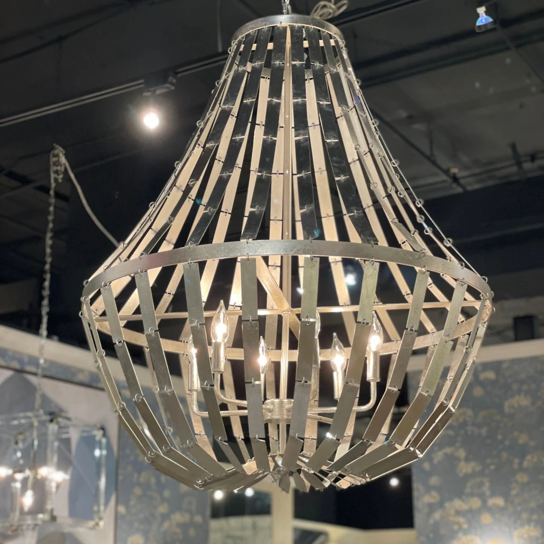 Worlds Away Serafina Chandelier Silver Leaf 4 Worlds Away Serafina Chandelier Silver Leaf