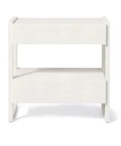 Made Goods New Arrivals Carrigan Double Nightstand Pristine Vintage Faux Shagreen