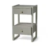 Made Goods Carrigan Single Nightstand Castor Gray Vintage Faux Shagreen 1 Made Goods Carrigan Single Nightstand Castor Gray Vintage Faux Shagreen