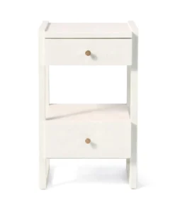 Made Goods Carrigan Single Nightstand Pristine Vintage Faux Shagreen New Arrivals