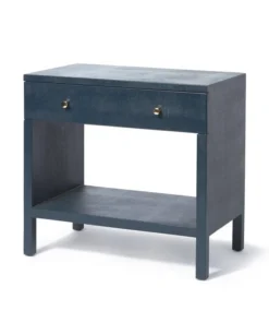 Made Goods Maris Double Nightstand True Navy Faux Belgian Linen