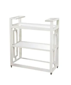 Global Views New Arrivals Grid Block Bar Cart White