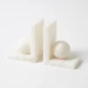 Global Views Alabaster Ball Bookends Set