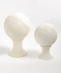 Global Views Alabaster Sphere Stands Set New Arrivals