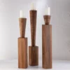 Global Views Bangou Floor Pillar Holders Set Of Three New Arrivals
