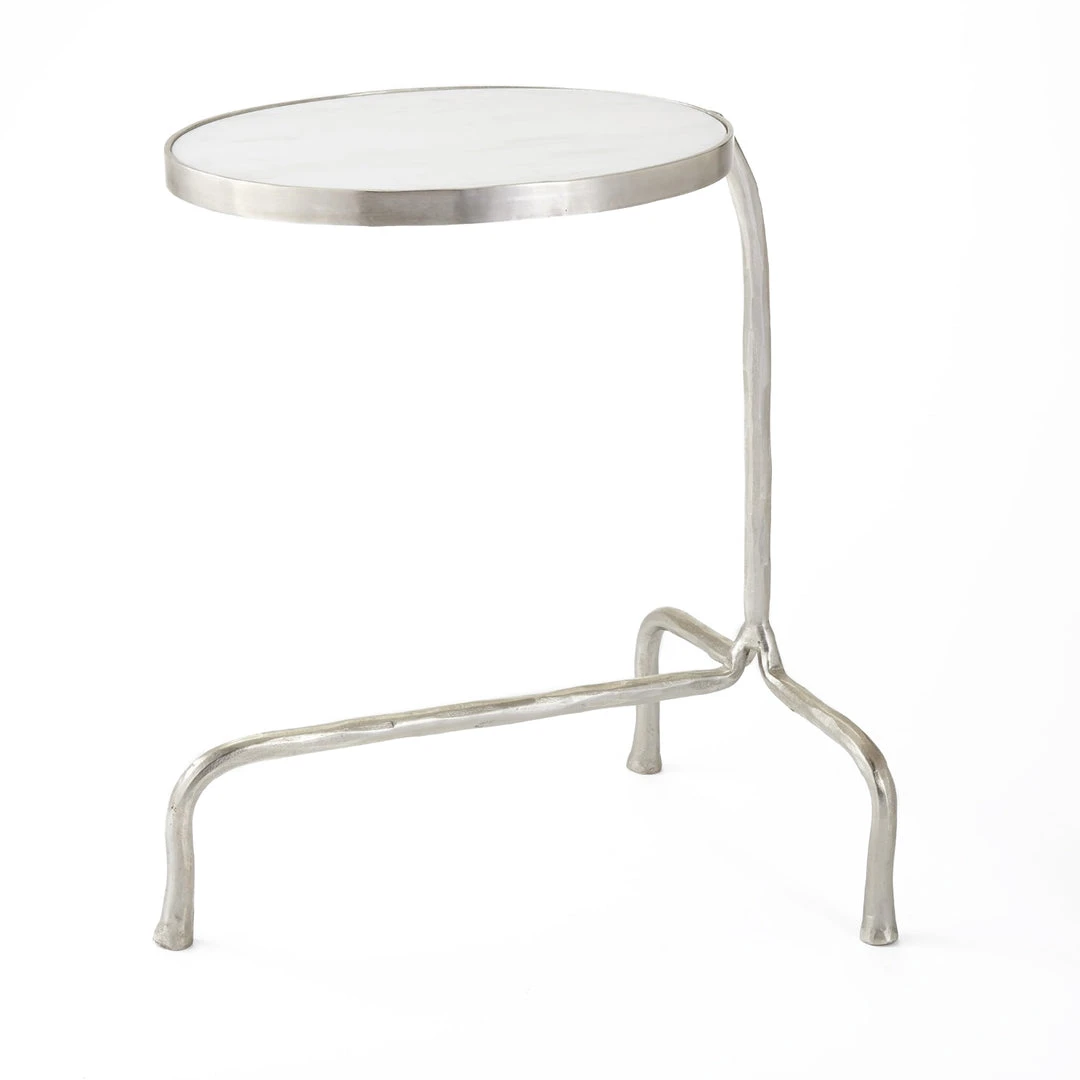 Global Views New Arrivals Cantilever Table Nickel With White Marble Top 3 Global Views New Arrivals Cantilever Table Nickel With White Marble Top