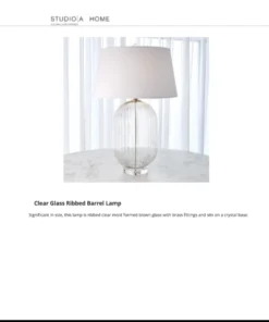 Global Views Clear Glass Ribbed Lamp