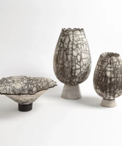 Global Views New Arrivals Crackled Footed Bowl