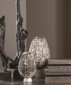 Global Views Crackled Footed Vase Large New Arrivals