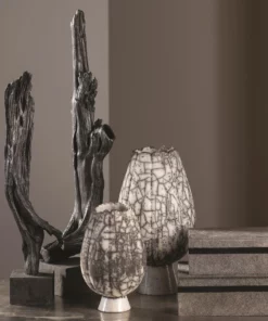 Global Views Crackled Footed Vase Small New Arrivals