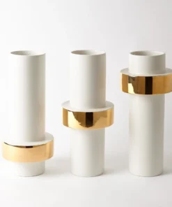 Global Views Gold Ring Vase Set Of Three