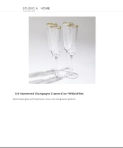 Global Views Hammered Champagne Glasses Set Of 8 New Arrivals