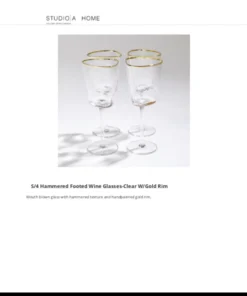 Global Views Hammered Footed Wine Glasses Set Of 8 New Arrivals