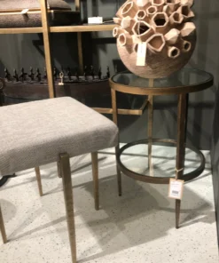 Studio A New Arrivals Laforge Two Tiered Side Table Antique Gold