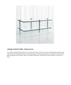 Global Views Laforge Cocktail Table Natural Iron