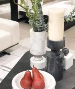 Global Views Luc Vase White Marble New Arrivals