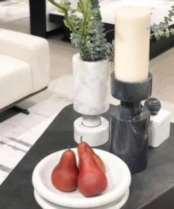 Global Views New Arrivals Luc Vase Black Marble