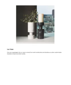 Global Views Luc Vase White Marble New Arrivals