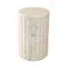 Global Views Marble Column Table White