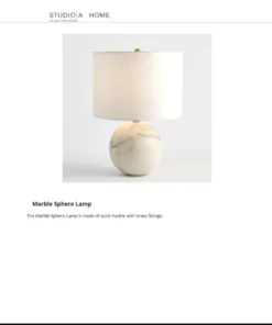 Global Views New Arrivals Marble Sphere Lamp
