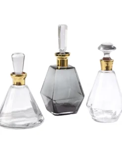 Global Views Prism Glass Decanters Set Of Three
