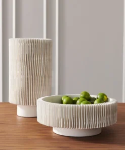 Global Views Radiator Vases Matte White Set Of Two New Arrivals