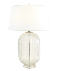 Global Views Clear Glass Ribbed Lamp