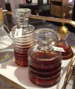 Global Views Ribbed Decanters Set Two 7 Global Views Ribbed Decanters Set Two