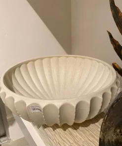 Global Views New Arrivals Sawtooth Bowl Rustic White