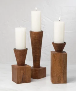Global Views New Arrivals Turcan Pillar Holder Set Of Three