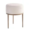 Studio A Urban Stool Ivory Hair On Hide Antique Brass