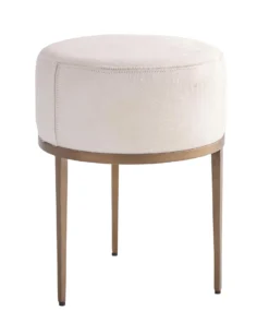 Studio A Urban Stool Ivory Hair On Hide Antique Brass