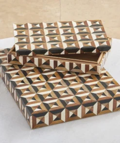 Global Views Triangle Marquetry Box Set 9 Global Views Triangle Marquetry Box Set